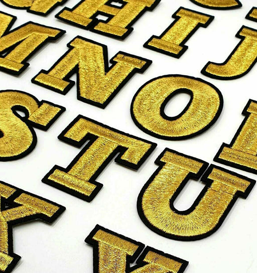 DIY 3-Inch Iron-On Letters in Gold Glitter
