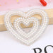 Pearl Rhinestone Dual Heart Iron-On Patches