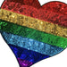 Large 20cm Rainbow Heart Sequin Iron-On Patch