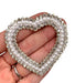 Pearl Silver & AB Rhinestone Heart 6.5cm Iron-On Patches