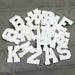 White 5cm Embroidered Iron On Patch Letters