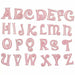 Whimsical Pink Cursive Small 2.5cm Iron-On Patch Letters