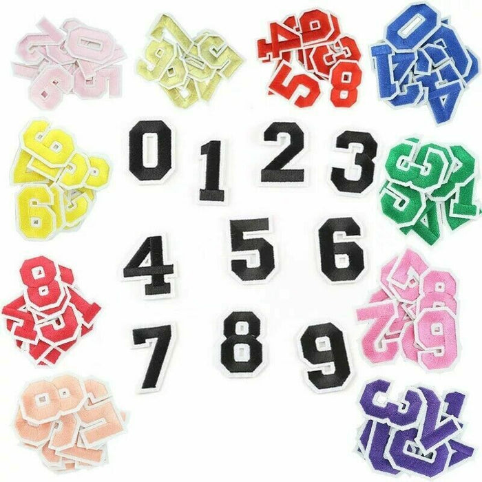 Multicolored Embroidered 5cm Iron-On Patch Numbers