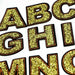 Gold Sparkle 5.5cm Iron On Patch Letters