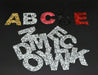 Multicolored Rhinestone Iron On Patch Letters