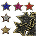 Glitter Sparkle Star 4.2cm Iron On Patch