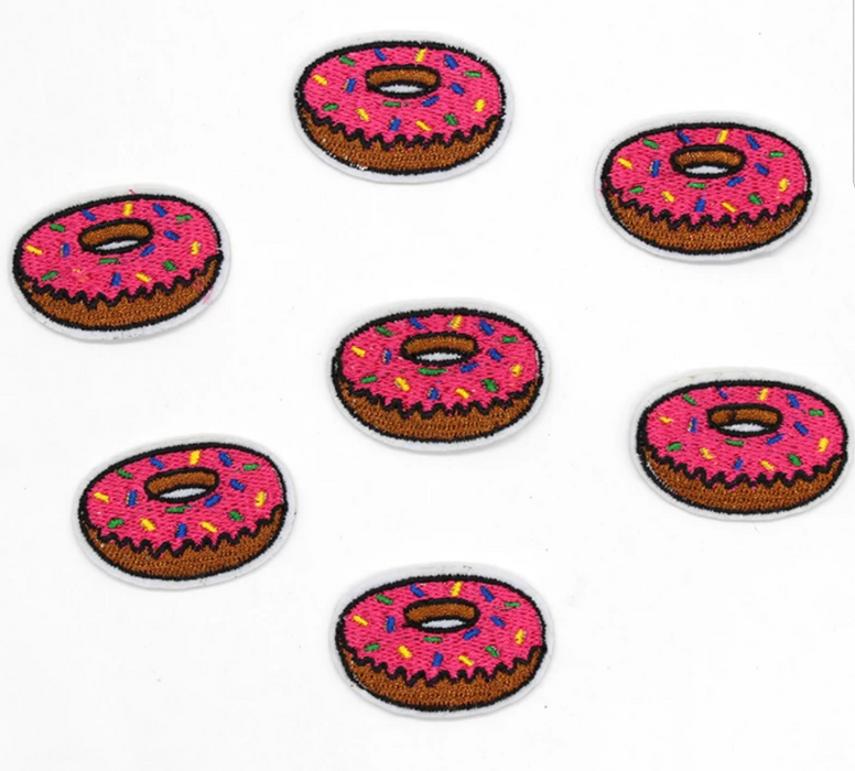 Doughnut Embroidered 4cm Iron-On Patch