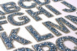 Blue Rhinestone 6.2cm Iron-On Patch Letters