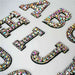 Iridescent AB Rhinestone Sparkle Black 4.7cm Iron-on Patch Letters