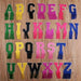 Multi Coloured Tassel Embroidered 5cm Iron-On Patch Letters