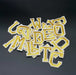 Gold Embroidered 5cm Iron-On Patch Letters