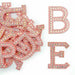 Pink 8cm Rhinestone Iron On Patch Letters