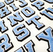 3D Varsity Style Blue 5cm Chenille Iron-On Patch Letters