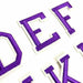 Purple Embroidered 5cm Iron-on Patch Letters