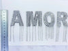 Silver Tassel Rhinestone 5.8cm Iron-On Patch Letters AMOR