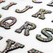 Rhinestone 4.7cm Sew On Patch Letters