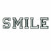 Silver Embroidered 4.8cm Iron-On Patch Letters SMILE