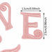 Whimsical Pink Cursive Small 2.5cm Iron-On Patch Letter E