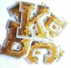 Gold Sequin 7.3cm Iron Patch Letters