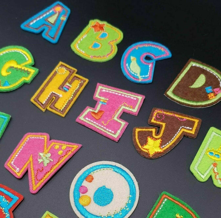 Kids Range Embroidered Art Attack 3.5cm Iron-On Patch Letters