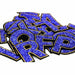 Blue Sequin Sparkle 5.5cm Iron On Patch Letters