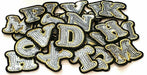 Silver Gold Sequin 4cm Iron-On Patch Letters