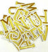 Gold Embroidered 5cm Iron-On Patch Letters