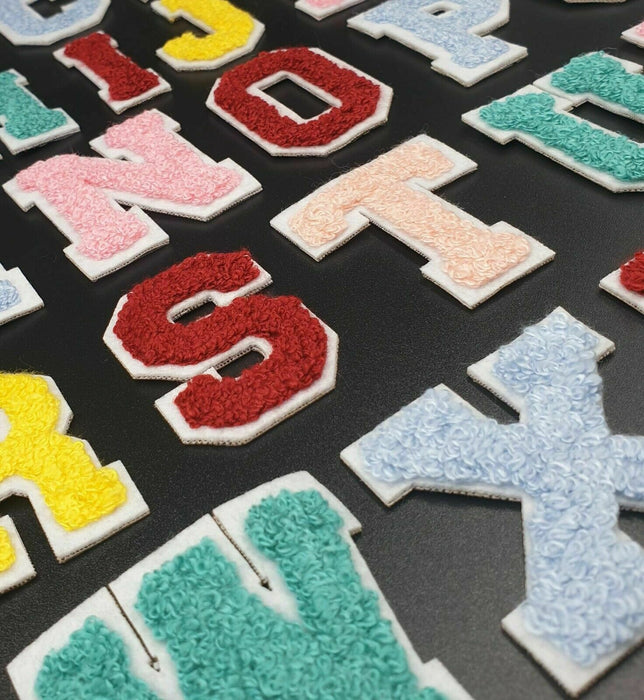 Multicolored Chenille 5cm Iron-On Patch Letters