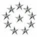 Star Embroidered White Coloured Iron On Patches