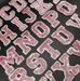 Sequin Pink Sparkle 6.5cm Iron-On Patch Letters