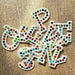 Carnival Multi-Coloured Rhinestone 5.5cm Iron-On Patch Letters