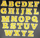 Gold Embroidered 5.5cm Iron On Patch Letters