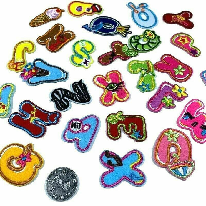 Kids Range Embroidered 4cm Iron-On Patch Letters