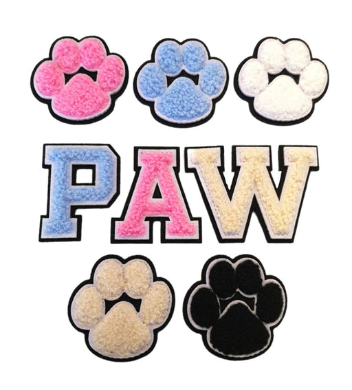 3D Chenille Paw Print 5cm Iron On Patches