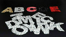 Multicolored Rhinestone 5.3cm Iron-On Patch Letters