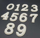 White Pearl Silver Rhinestone 4.6cm Iron On Patch Numbers