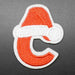 Christmas Santa Hat Embroidered 4.3cm Iron On Patch Letter C