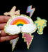 Rainbow Chenille Iron on / Sew on Patch Patches