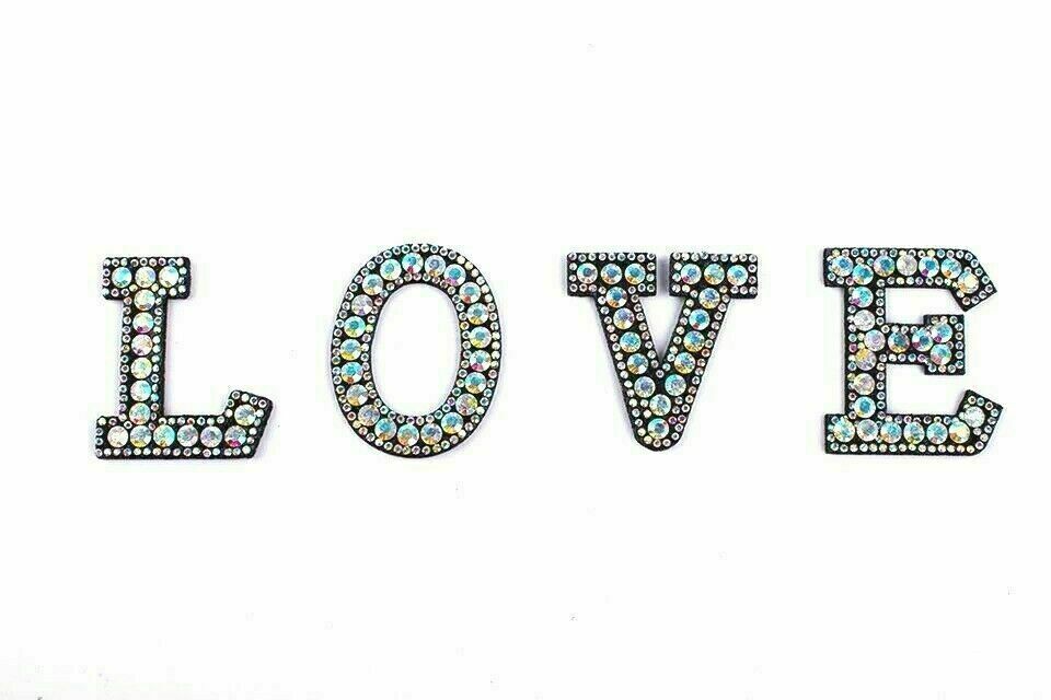 Rhinestone 4.7cm Sew On Patch Letters