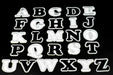 White 3.5cm Embroidered Iron On-Patch Letters