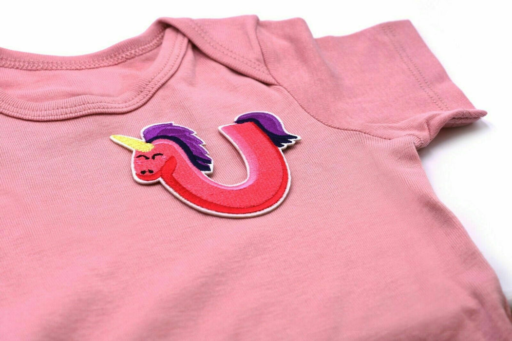 Kids Range Embroidered 6cm Animal Iron-On Patch Letter U