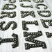 Black Sparkle 4.7cm Rhinestone Sew On Patch Letters