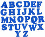 Blue Pop Font 5cm Iron-On Patch Letters