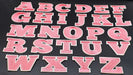 Pink Embroidered 5.5cm Iron-On Patch Letters