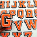 3D Varsity Style Orange 5cm Chenille Iron-On Patch Letter G