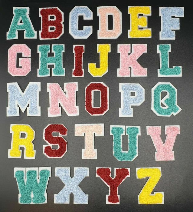 Multicolored  Chenille 5cm Iron-On Patch Letters