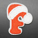 Christmas Santa Hat Embroidered 4.3cm Iron On Patch Letter F