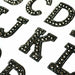 Black Sparkle 4.7cm Rhinestone Sew On Patch Letters