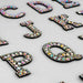 Rhinestone 4.7cm Sew On Patch Letters