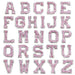 Pink Sequin 5cm Iron-On Patch Letters